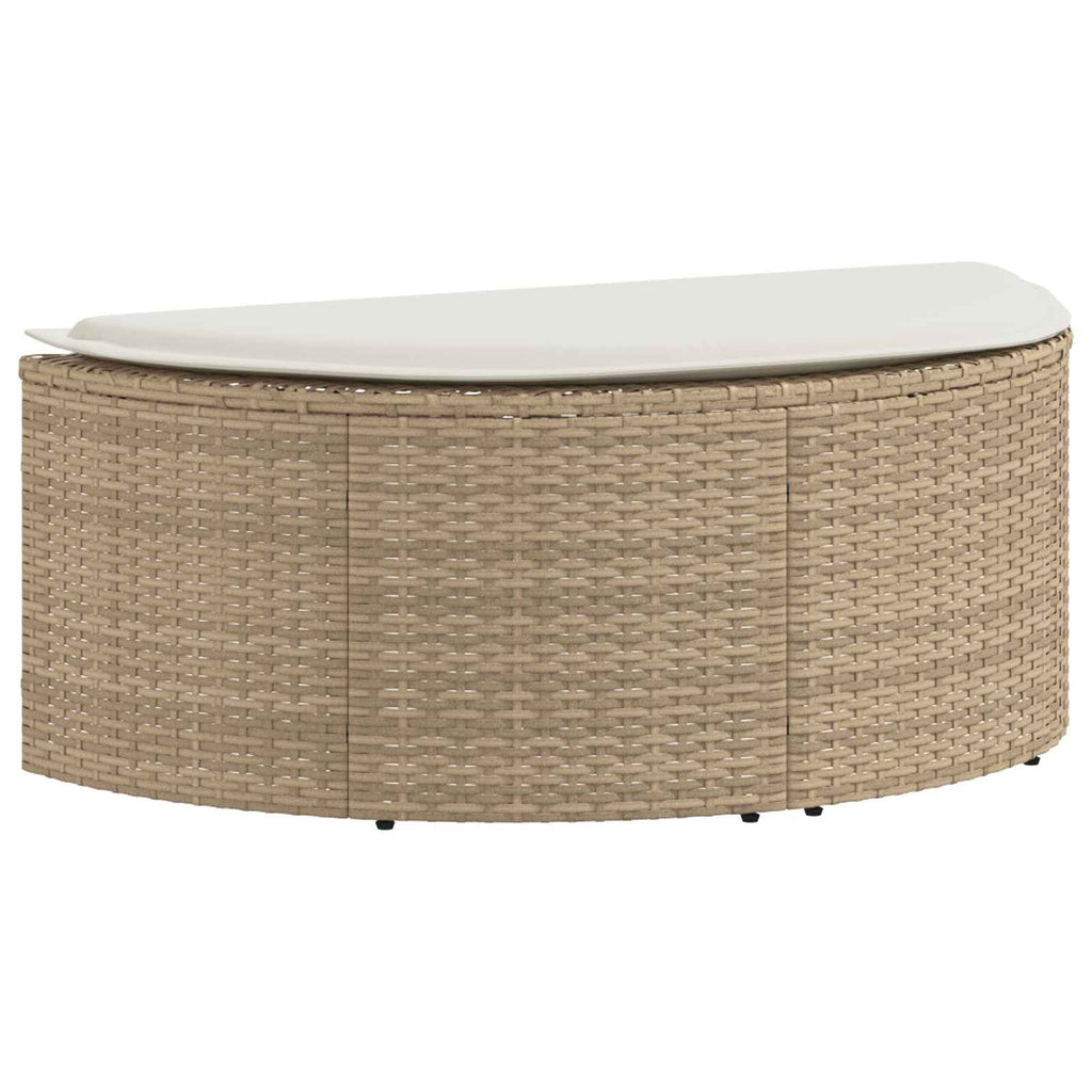 vidaXL Sofa Ogrodowa z poduszką 8 pcs Beżowy i kremowy polirattan