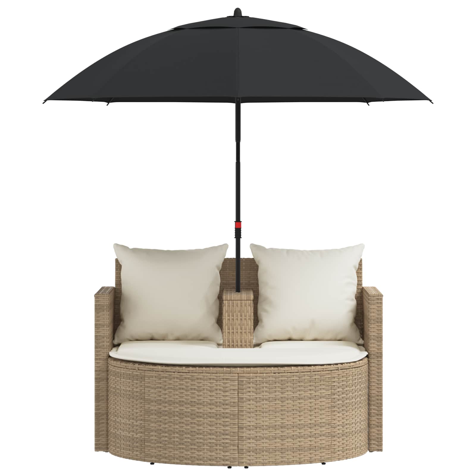 vidaXL Sofa Ogrodowa z poduszką 8 pcs Beżowy i kremowy polirattan