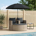 vidaXL Sofa Ogrodowa 8 pcs Jasnoszary i ciemnoszary polirattan