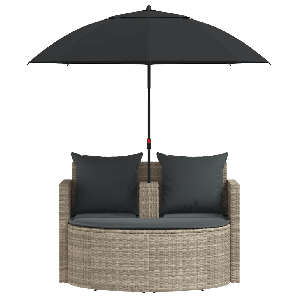 vidaXL Sofa Ogrodowa 8 pcs Jasnoszary i ciemnoszary polirattan