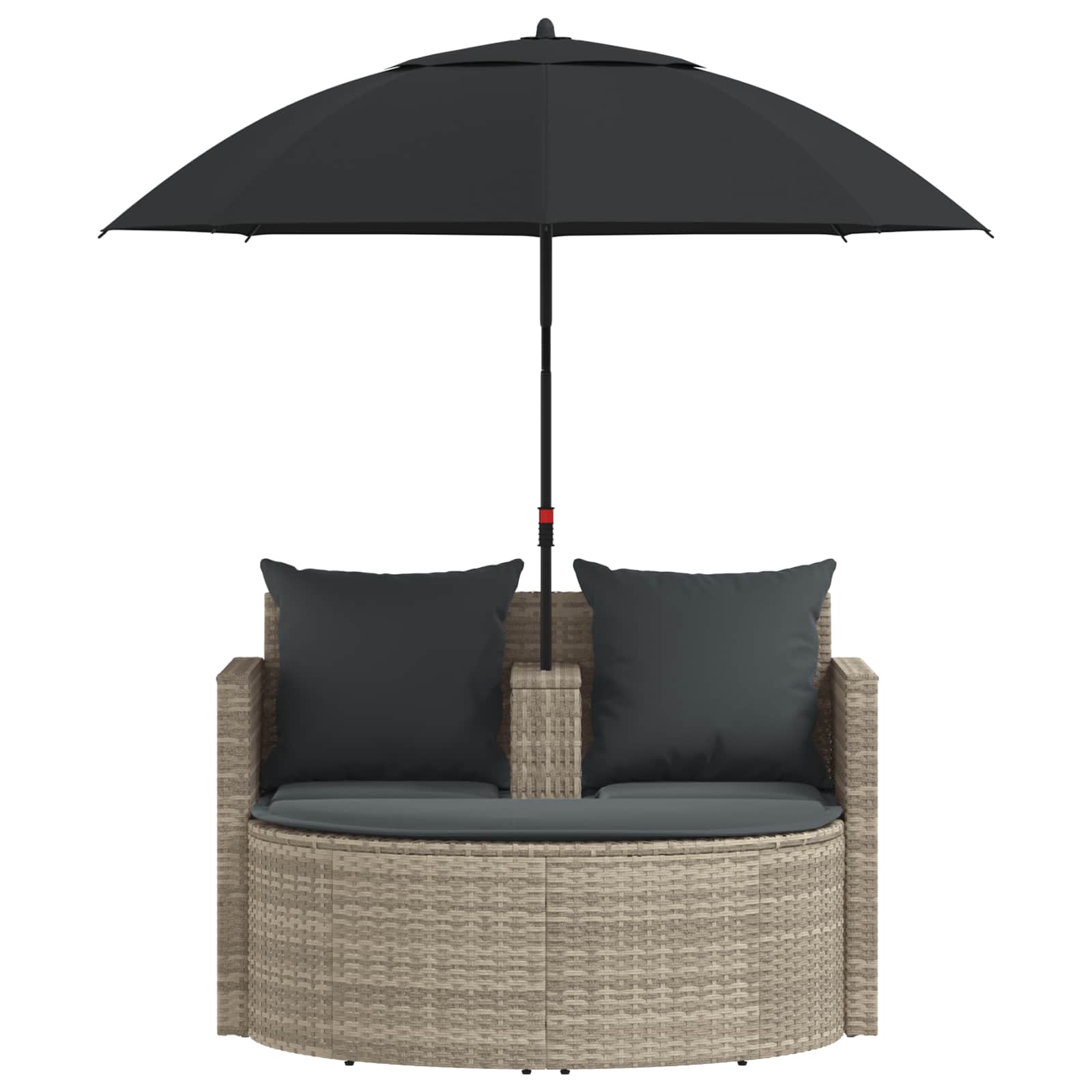 vidaXL Sofa Ogrodowa 8 pcs Jasnoszary i ciemnoszary polirattan