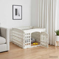 vidaXL Playpen dla Psa z 4 Panelami 60 x 60 x 38 cm Biały Składany
