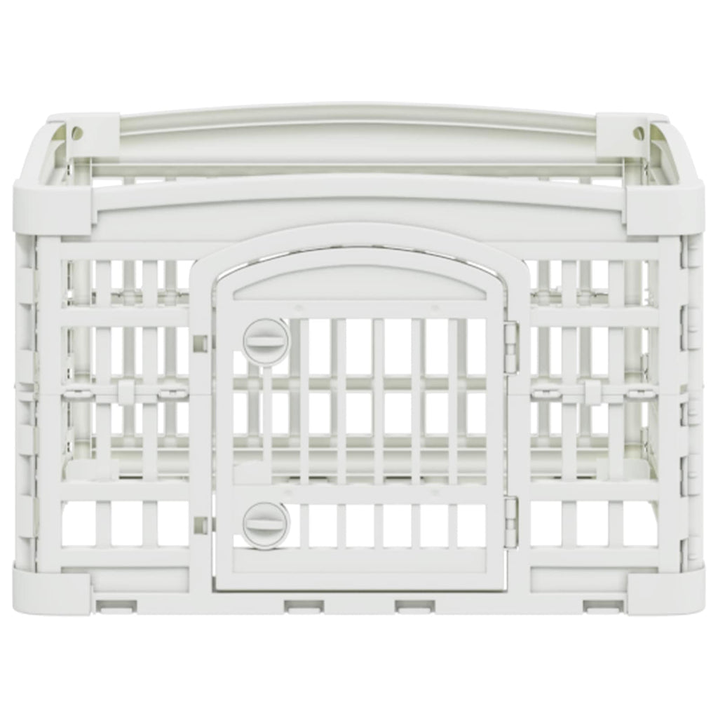 vidaXL Playpen dla Psa z 4 Panelami 60 x 60 x 38 cm Biały Składany