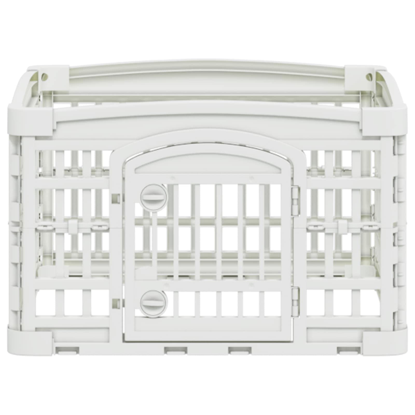 vidaXL Playpen dla Psa z 4 Panelami 60 x 60 x 38 cm Biały Składany