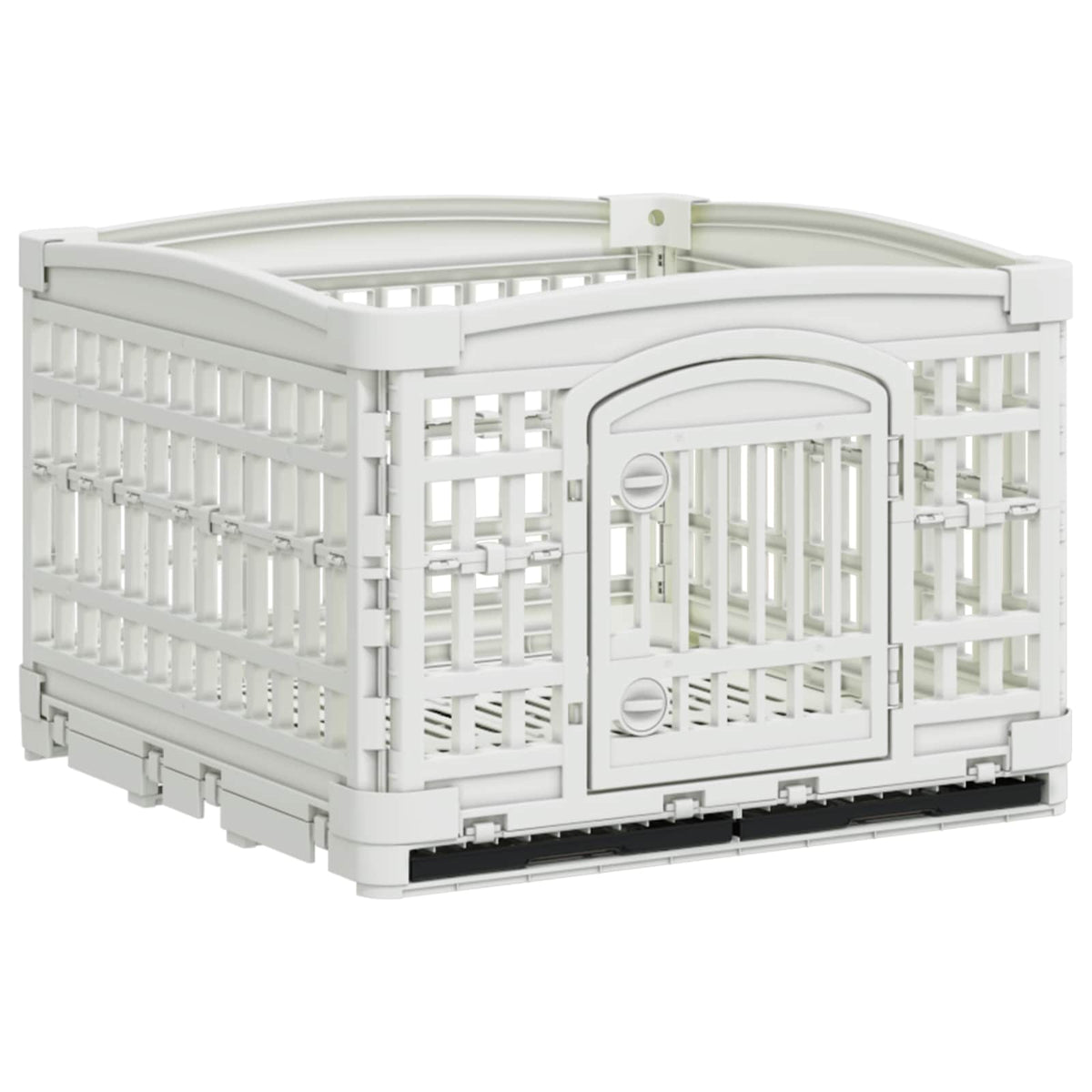 vidaXL Playpen dla Psa z 4 Panelami 122 x 106,5 x 82 cm Biały Składany