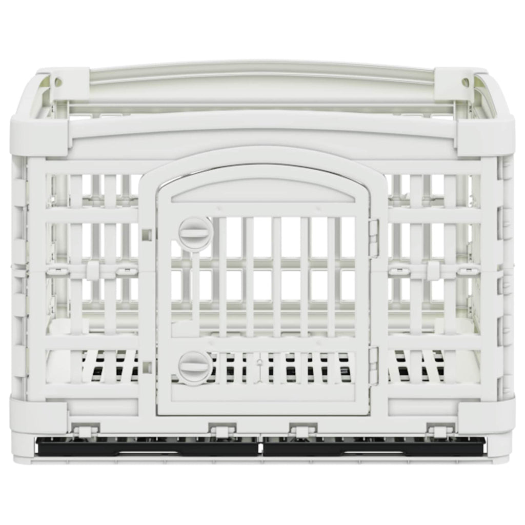 vidaXL Playpen dla Psa z 4 Panelami 122 x 106,5 x 82 cm Biały Składany