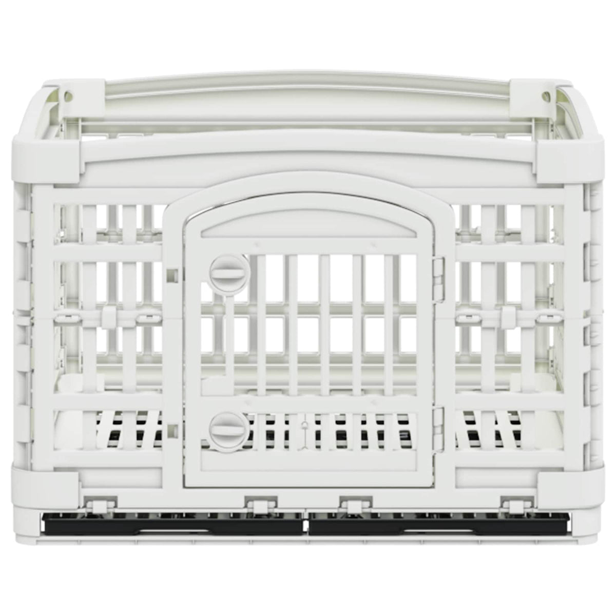 vidaXL Playpen dla Psa z 4 Panelami 122 x 106,5 x 82 cm Biały Składany