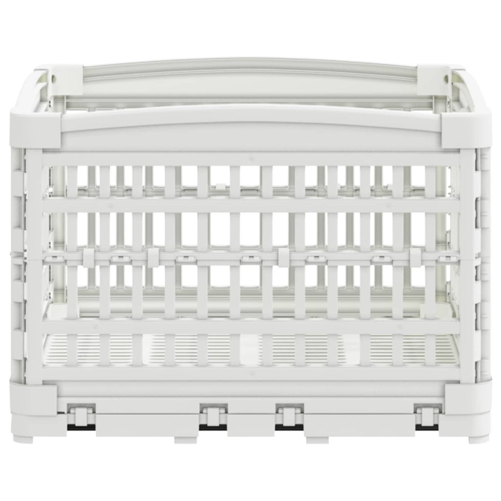 vidaXL Playpen dla Psa z 4 Panelami 122 x 106,5 x 82 cm Biały Składany