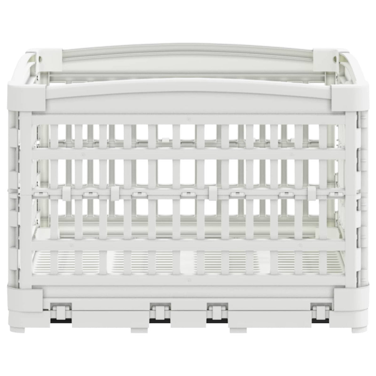 vidaXL Playpen dla Psa z 4 Panelami 122 x 106,5 x 82 cm Biały Składany
