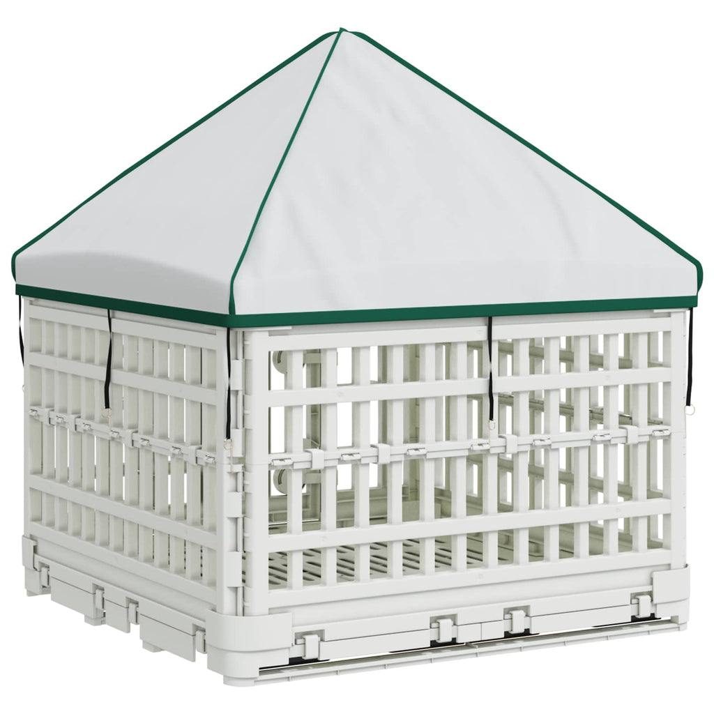 vidaXL 4 Panelowa Zabawka dla Psów z Dachem 122 x 106,5 x 82 cm Biały