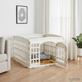 vidaXL Playpen dla Psa z 4 Panelami 88 x 88 x 56 cm Biały Składany