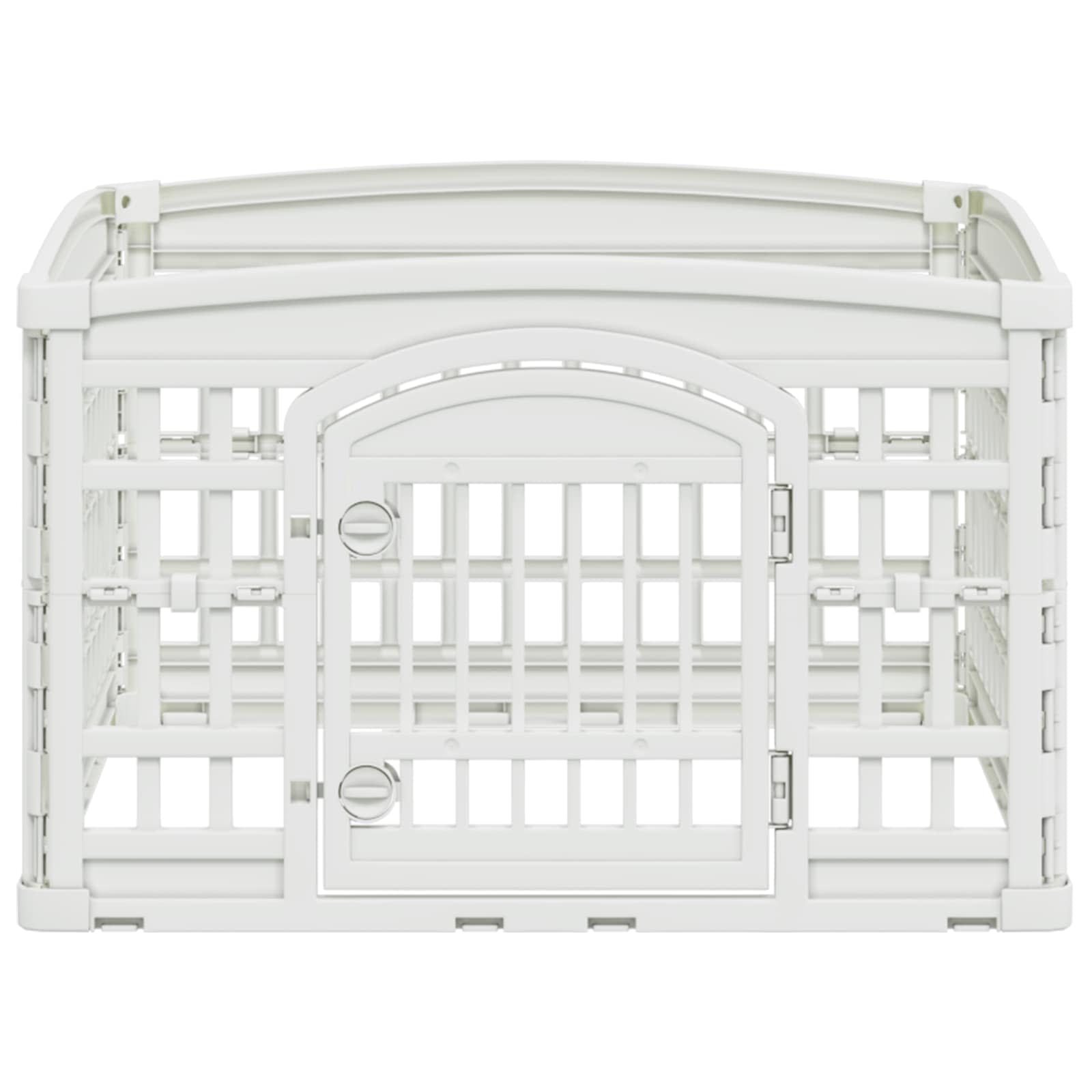 vidaXL Playpen dla Psa z 4 Panelami 88 x 88 x 56 cm Biały Składany