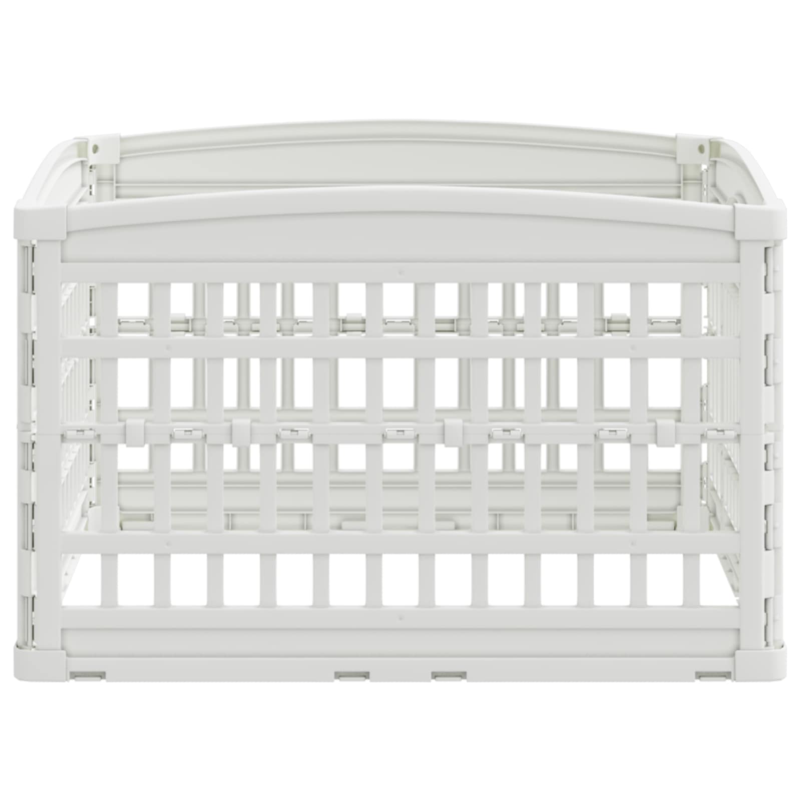 vidaXL Playpen dla Psa z 4 Panelami 88 x 88 x 56 cm Biały Składany