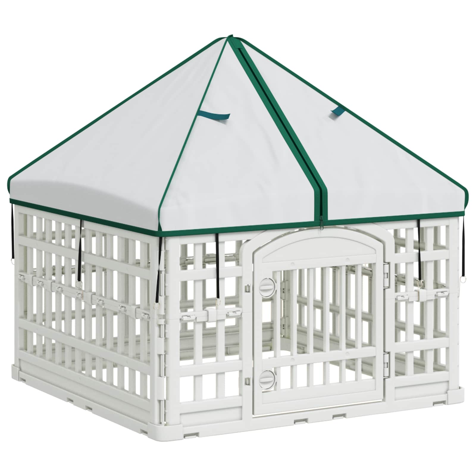 vidaXL 4 Panelowa Zabawka dla Psów z Dachem 88 x 88 x 112 cm Biały