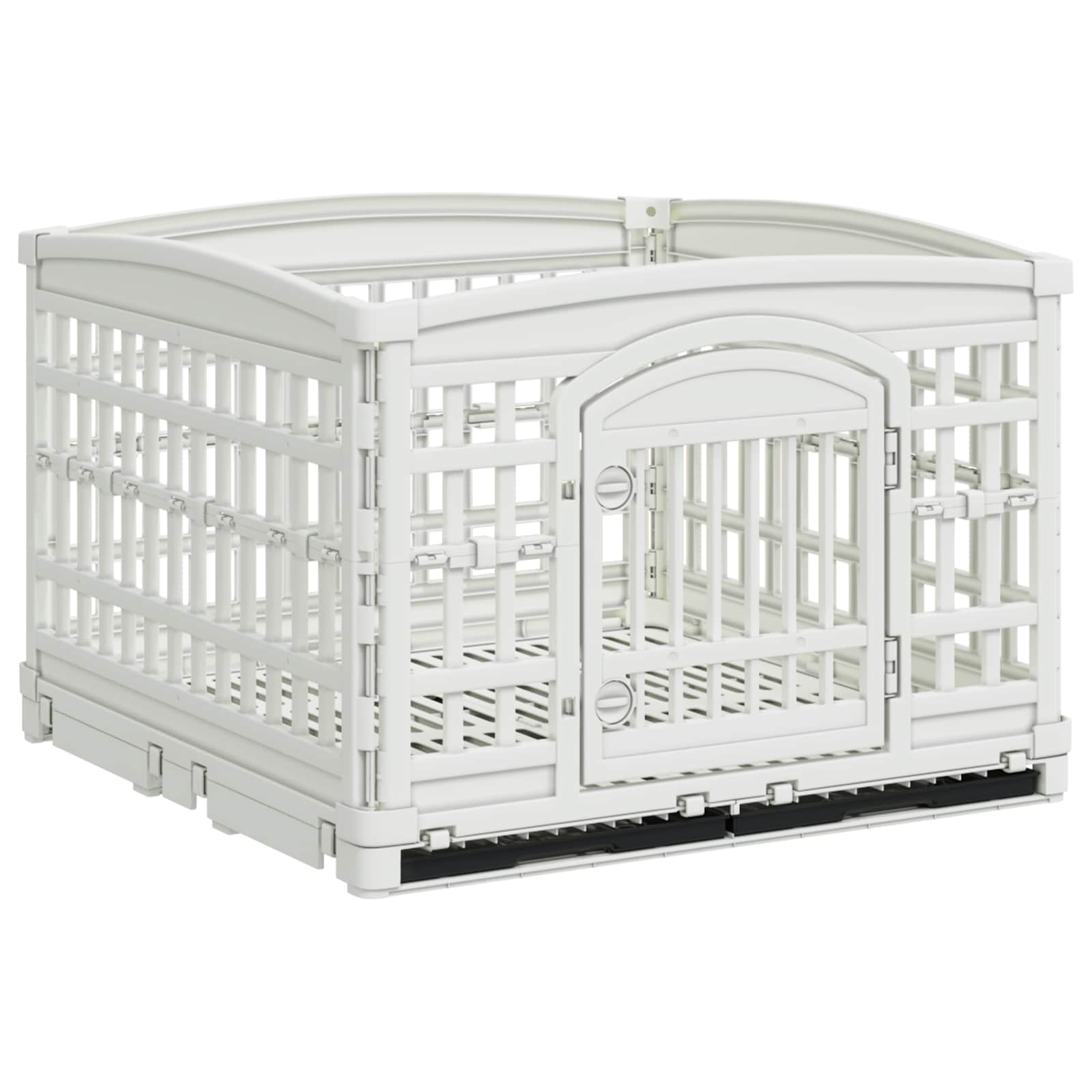 vidaXL Playpen dla Psa z 4 Panelami 177,5 x 154,5 x 112 cm Biały