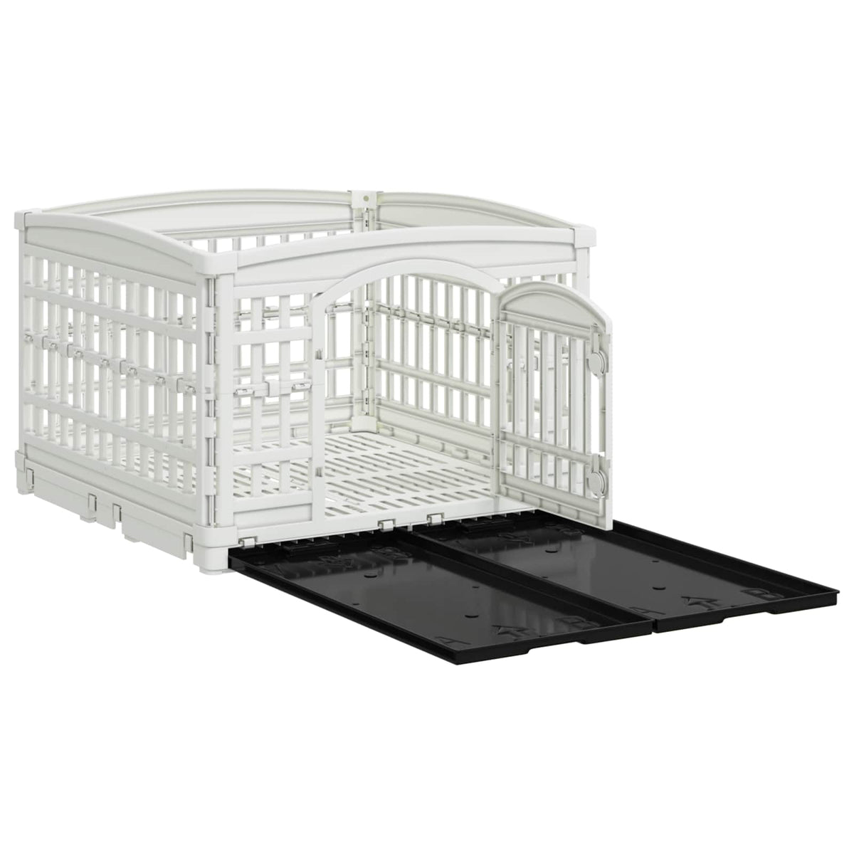 vidaXL Playpen dla Psa z 4 Panelami 177,5 x 154,5 x 112 cm Biały