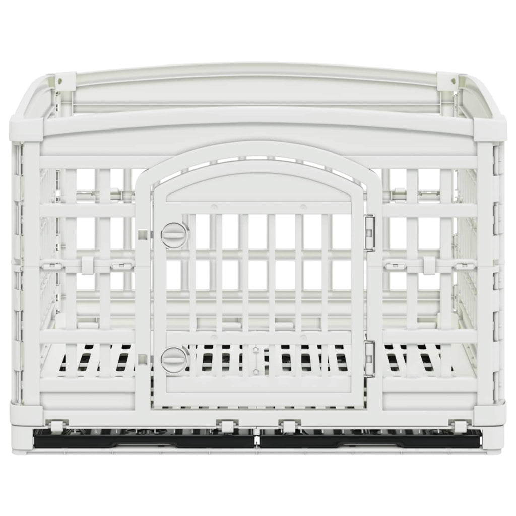 vidaXL Playpen dla Psa z 4 Panelami 177,5 x 154,5 x 112 cm Biały