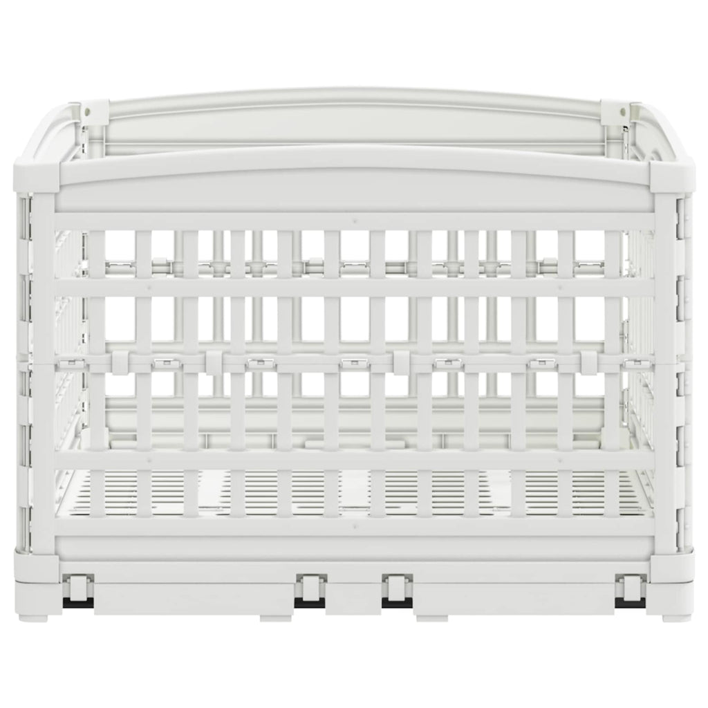 vidaXL Playpen dla Psa z 4 Panelami 177,5 x 154,5 x 112 cm Biały
