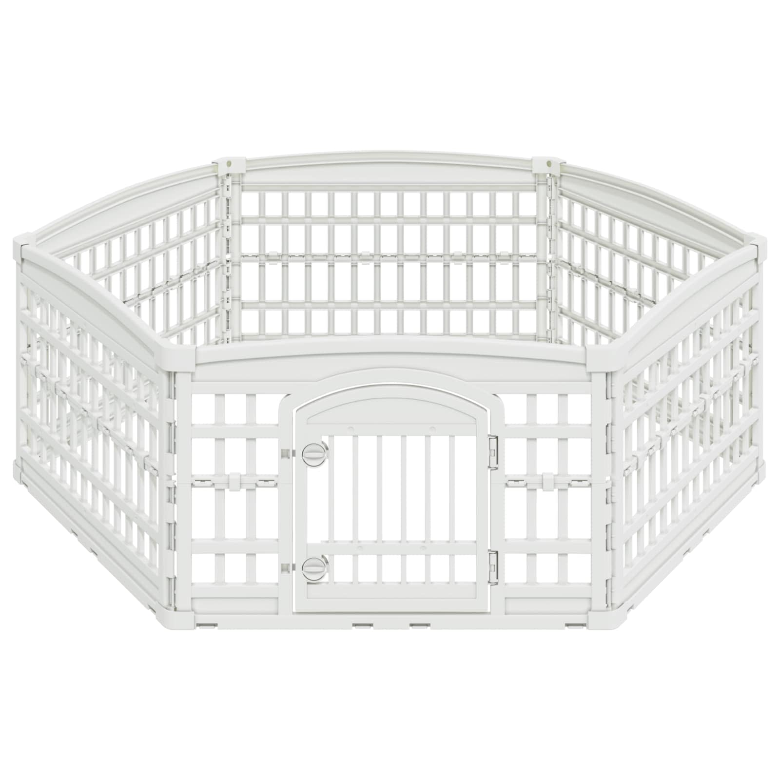 vidaXL 6-panelowy wybieg dla psa 177,5 x 154,5 x 58 cm Biały Składany