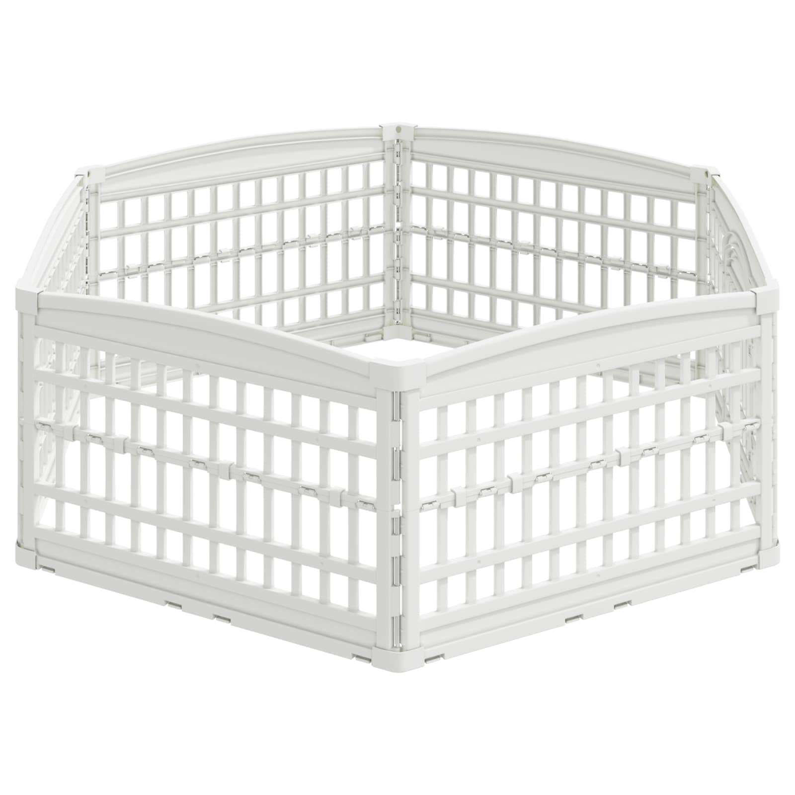 vidaXL 6-panelowy wybieg dla psa 177,5 x 154,5 x 58 cm Biały Składany