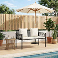 vidaXL Ławki ogrodowe 2 -Seater 116 x 56 x 75 cm polirattan