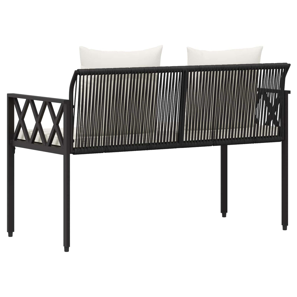 vidaXL Ławki ogrodowe 2 -Seater 116 x 56 x 75 cm polirattan