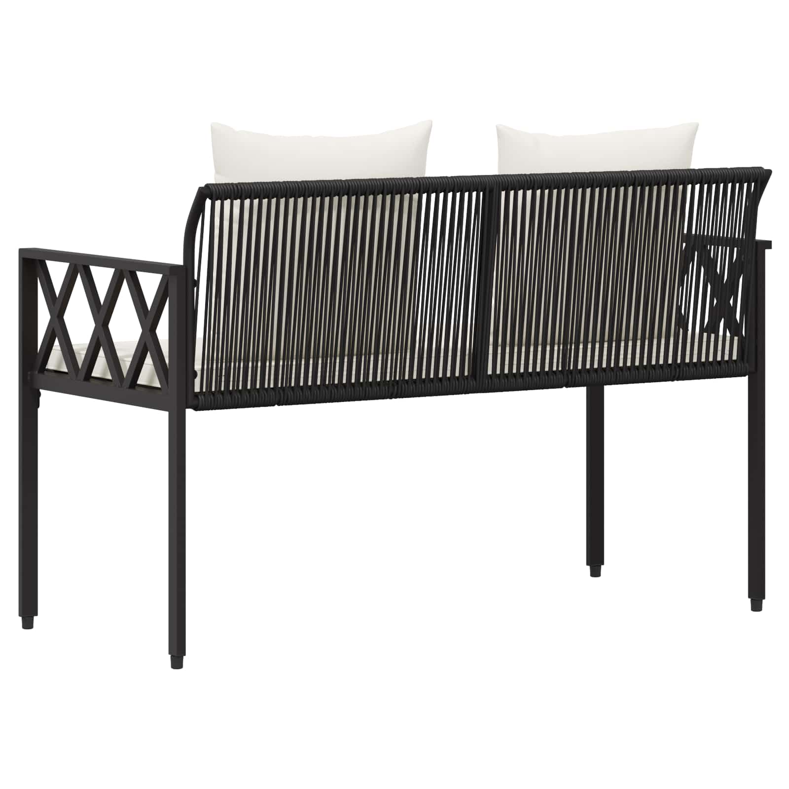 vidaXL Ławki ogrodowe 2 -Seater 116 x 56 x 75 cm polirattan