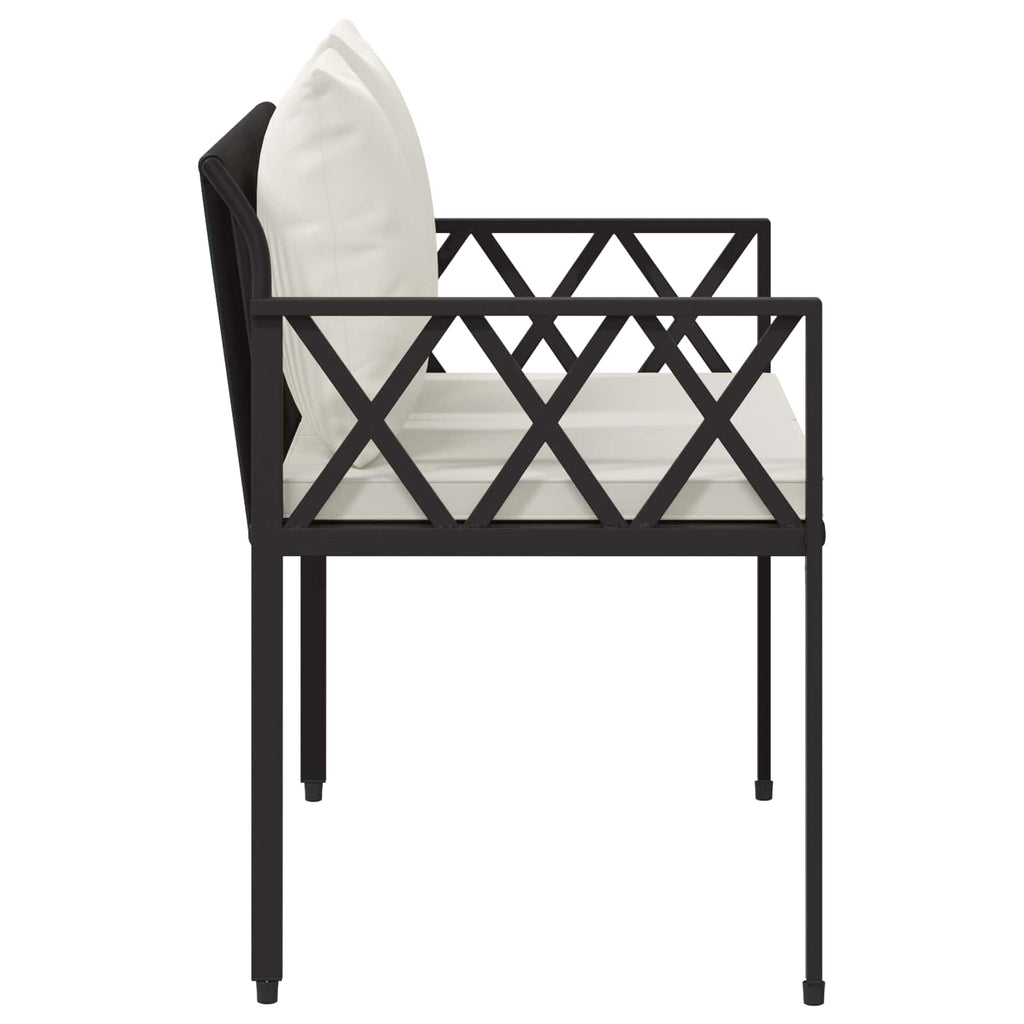 vidaXL Ławki ogrodowe 2 -Seater 116 x 56 x 75 cm polirattan