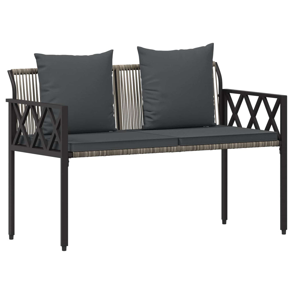 vidaXL Ławki ogrodowe 2 -Seater 116 x 56 x 75 cm polirattan