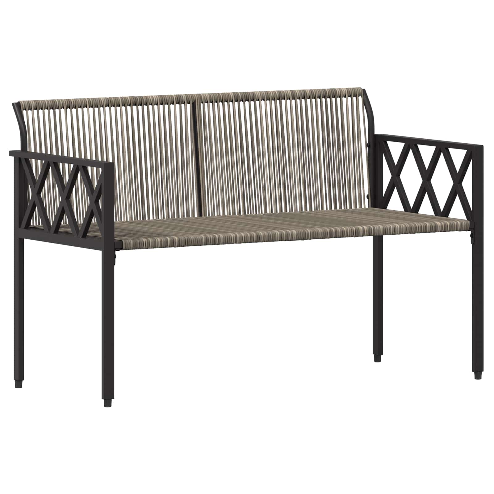 vidaXL Ławki ogrodowe 2 -Seater 116 x 56 x 75 cm polirattan