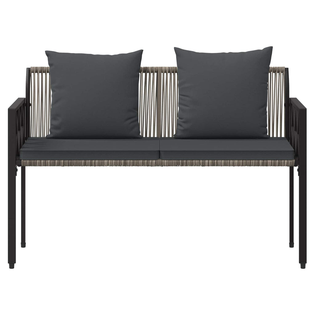 vidaXL Ławki ogrodowe 2 -Seater 116 x 56 x 75 cm polirattan
