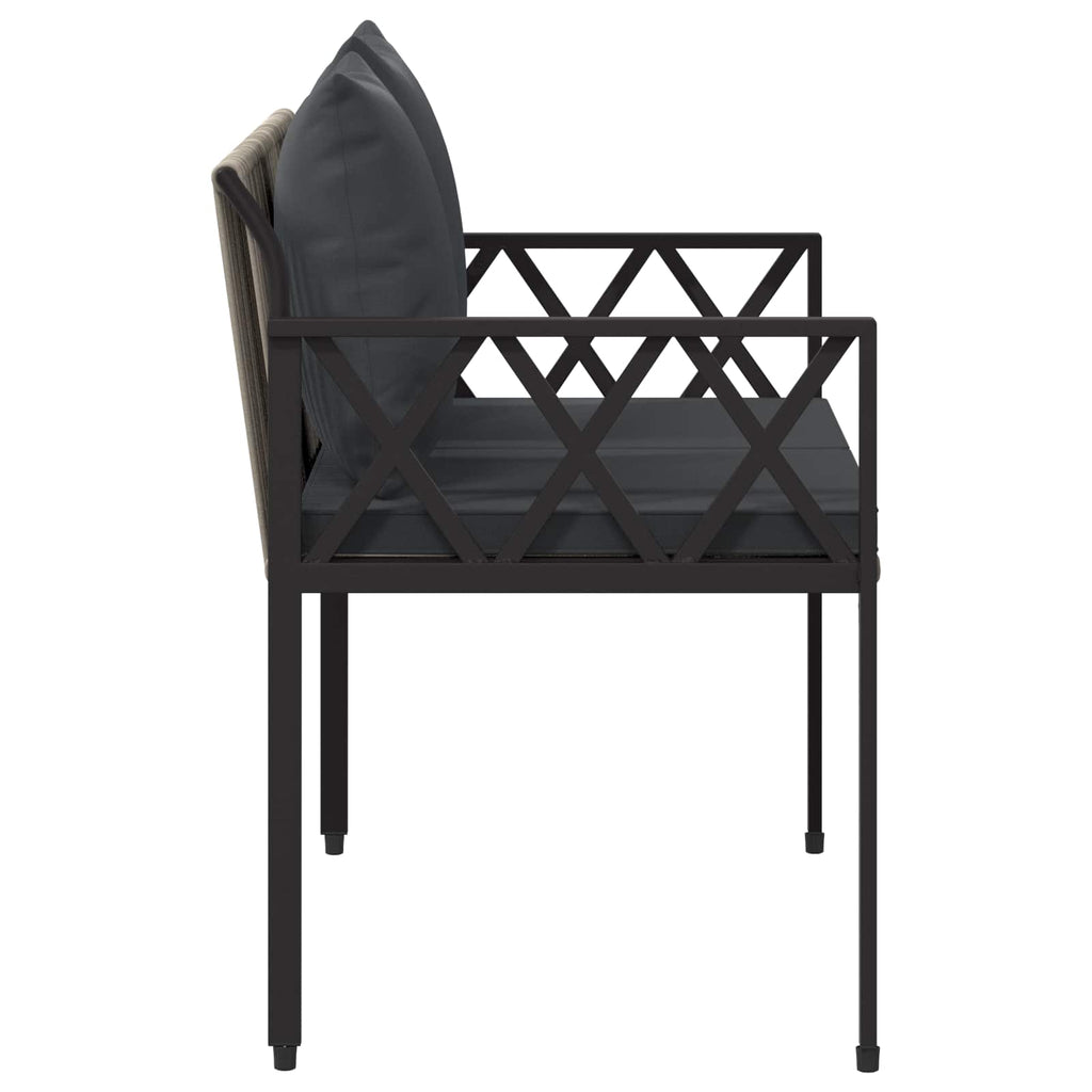 vidaXL Ławki ogrodowe 2 -Seater 116 x 56 x 75 cm polirattan
