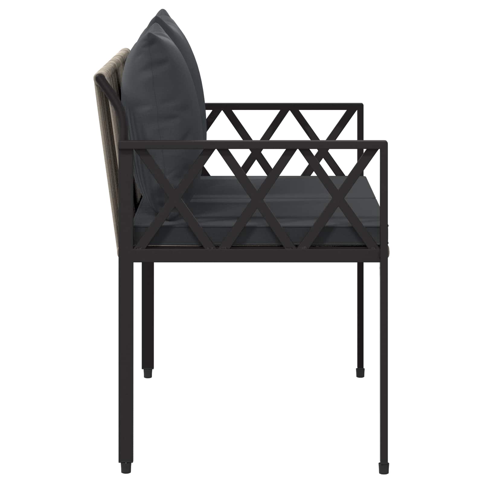 vidaXL Ławki ogrodowe 2 -Seater 116 x 56 x 75 cm polirattan