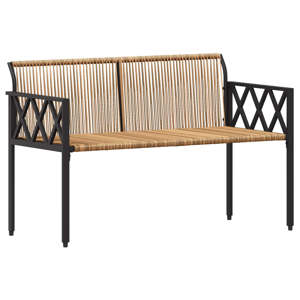 vidaXL Ławki ogrodowe 2 -Seater 116 x 56 x 75 cm polirattan