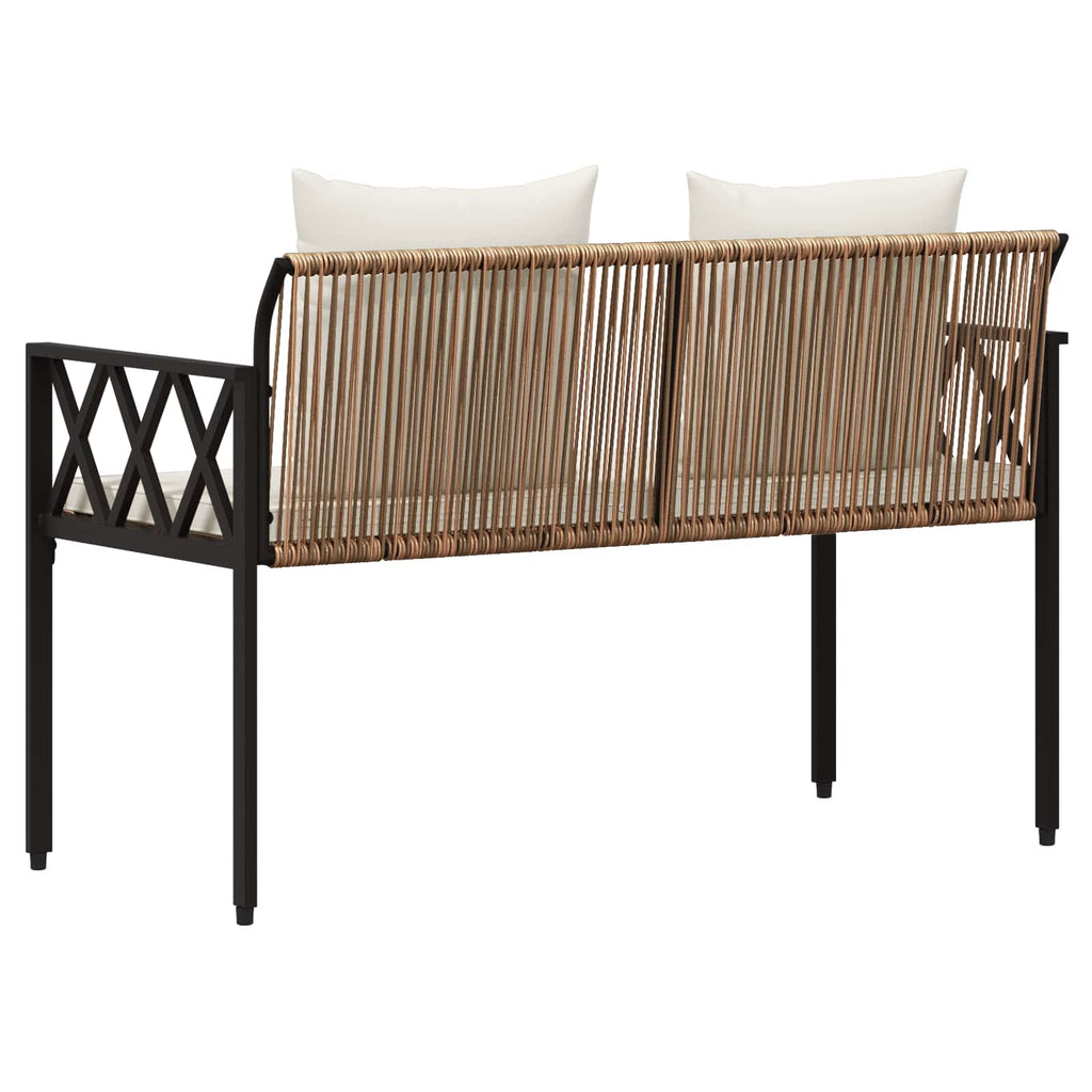 vidaXL Ławki ogrodowe 2 -Seater 116 x 56 x 75 cm polirattan