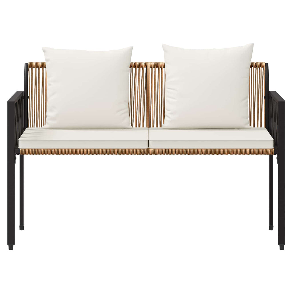 vidaXL Ławki ogrodowe 2 -Seater 116 x 56 x 75 cm polirattan