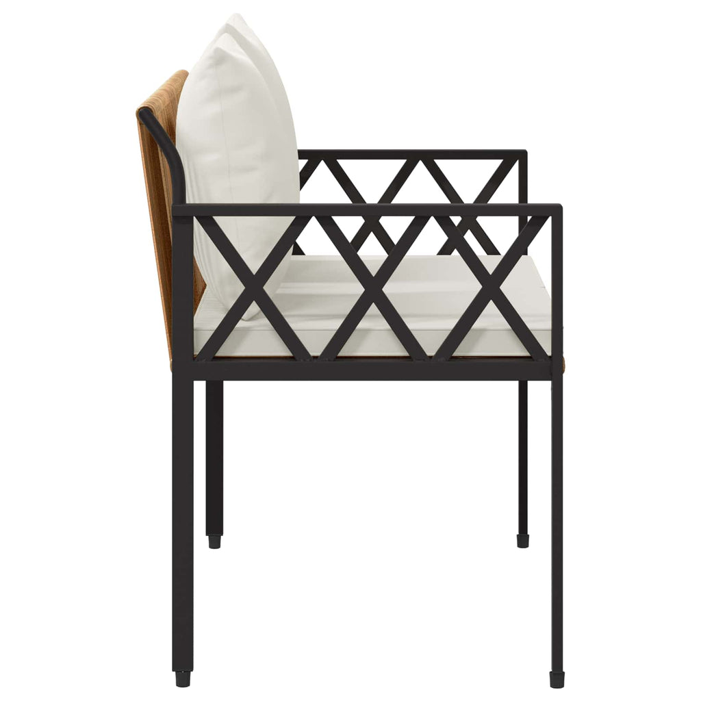 vidaXL Ławki ogrodowe 2 -Seater 116 x 56 x 75 cm polirattan