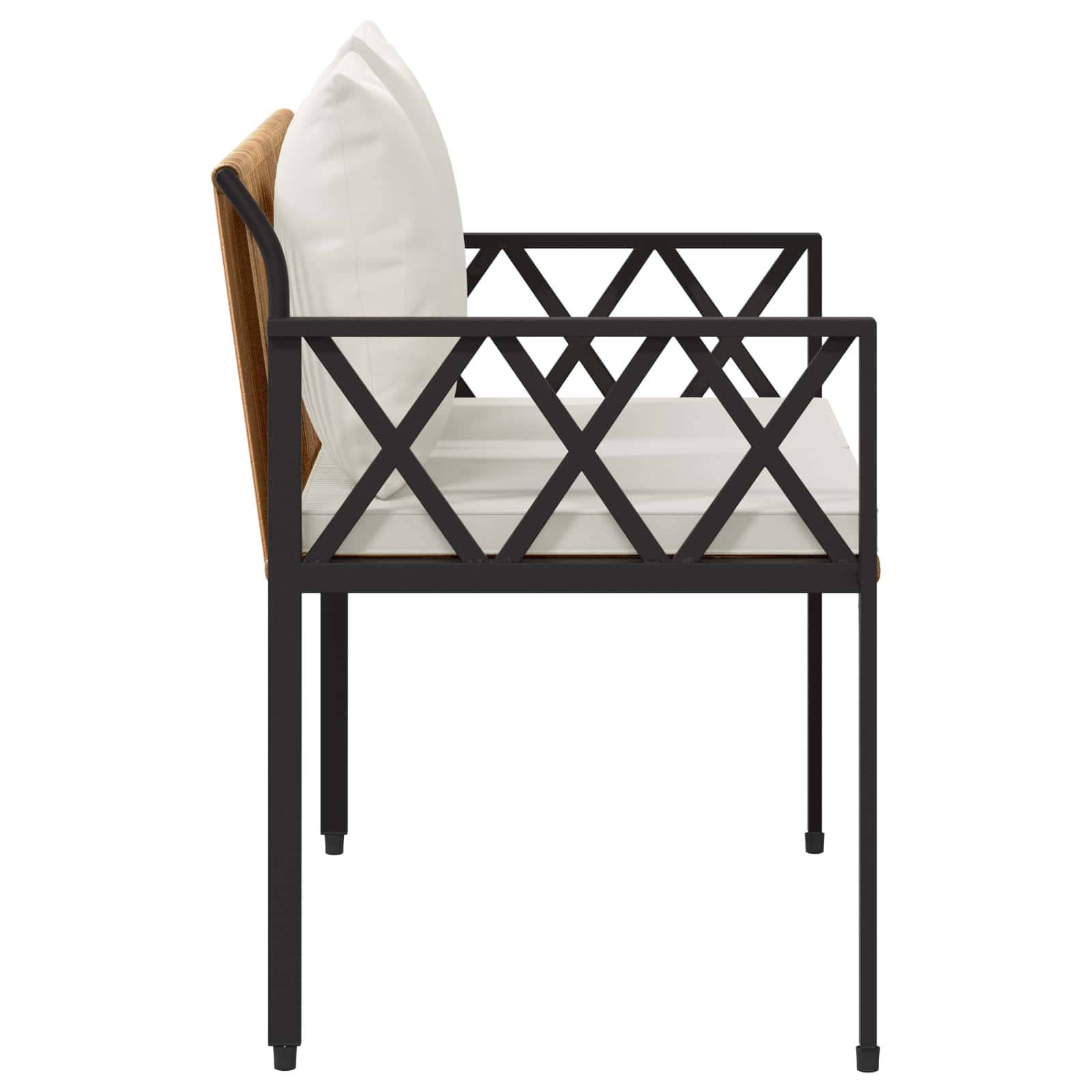 vidaXL Ławki ogrodowe 2 -Seater 116 x 56 x 75 cm polirattan