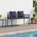 vidaXL Ławki ogrodowe 2 -Seater 116 x 56 x 75 cm polirattan