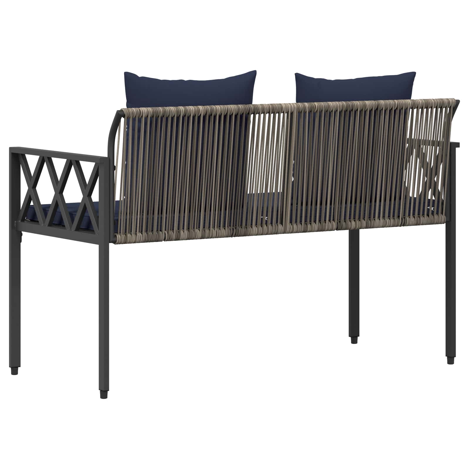 vidaXL Ławki ogrodowe 2 -Seater 116 x 56 x 75 cm polirattan