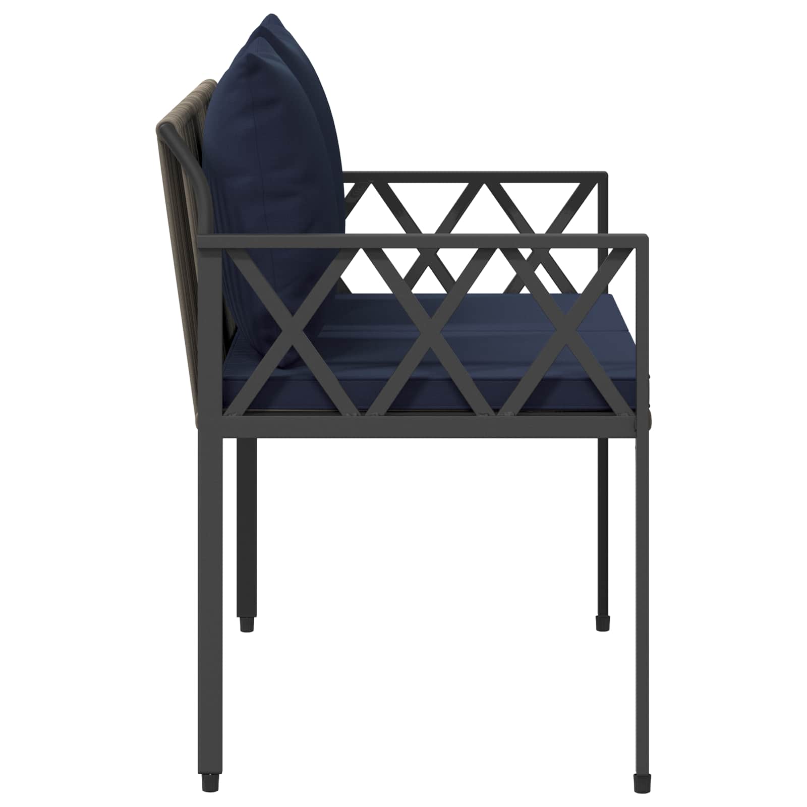 vidaXL Ławki ogrodowe 2 -Seater 116 x 56 x 75 cm polirattan