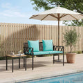 vidaXL Ławki ogrodowe 2 -Seater 116 x 56 x 75 cm polirattan