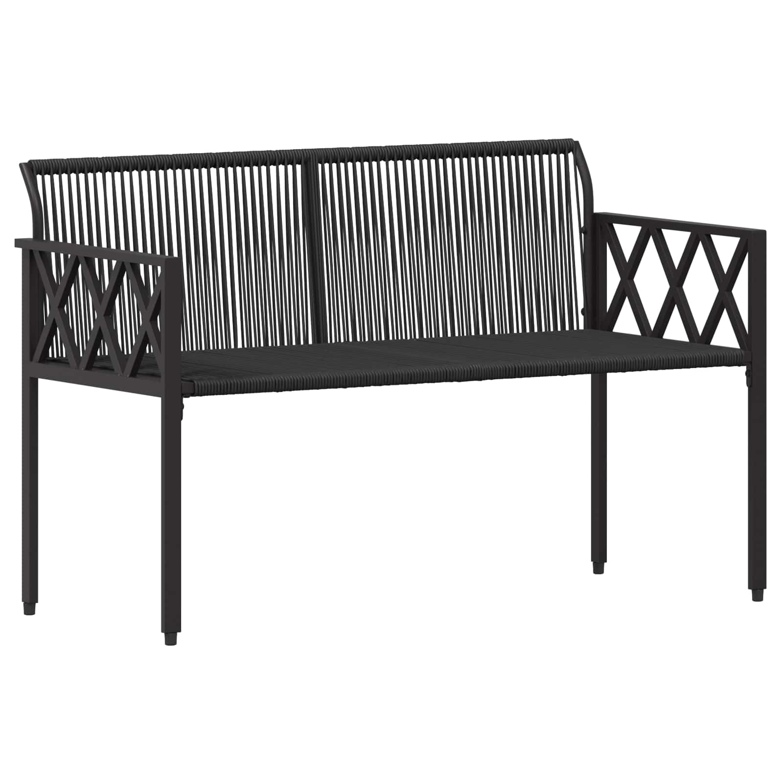 vidaXL Ławki ogrodowe 2 -Seater 116 x 56 x 75 cm polirattan
