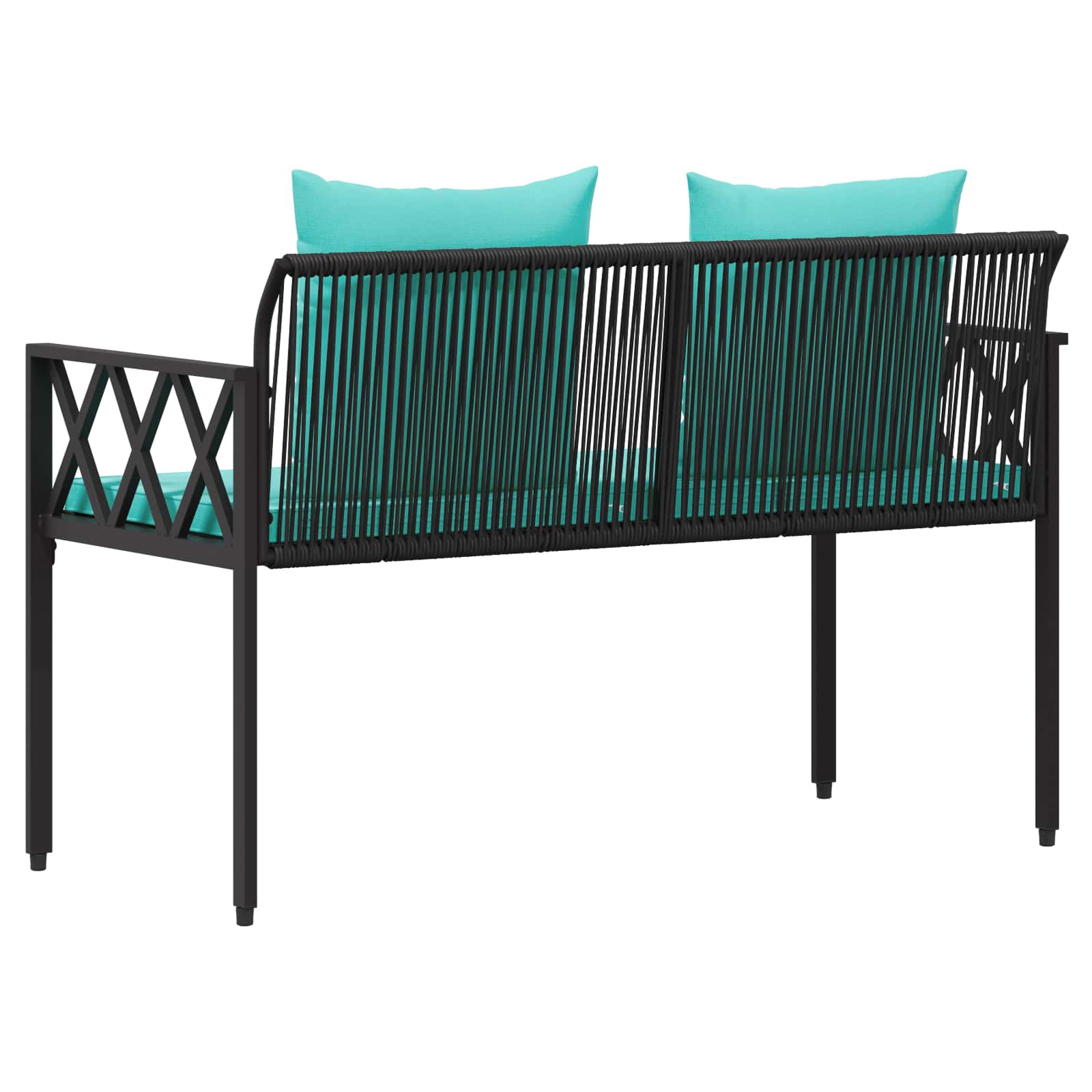 vidaXL Ławki ogrodowe 2 -Seater 116 x 56 x 75 cm polirattan