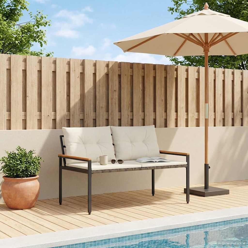 vidaXL Ławka ogrodowa 2 -Seater 116 x 67,5 x 72 cm polirattan