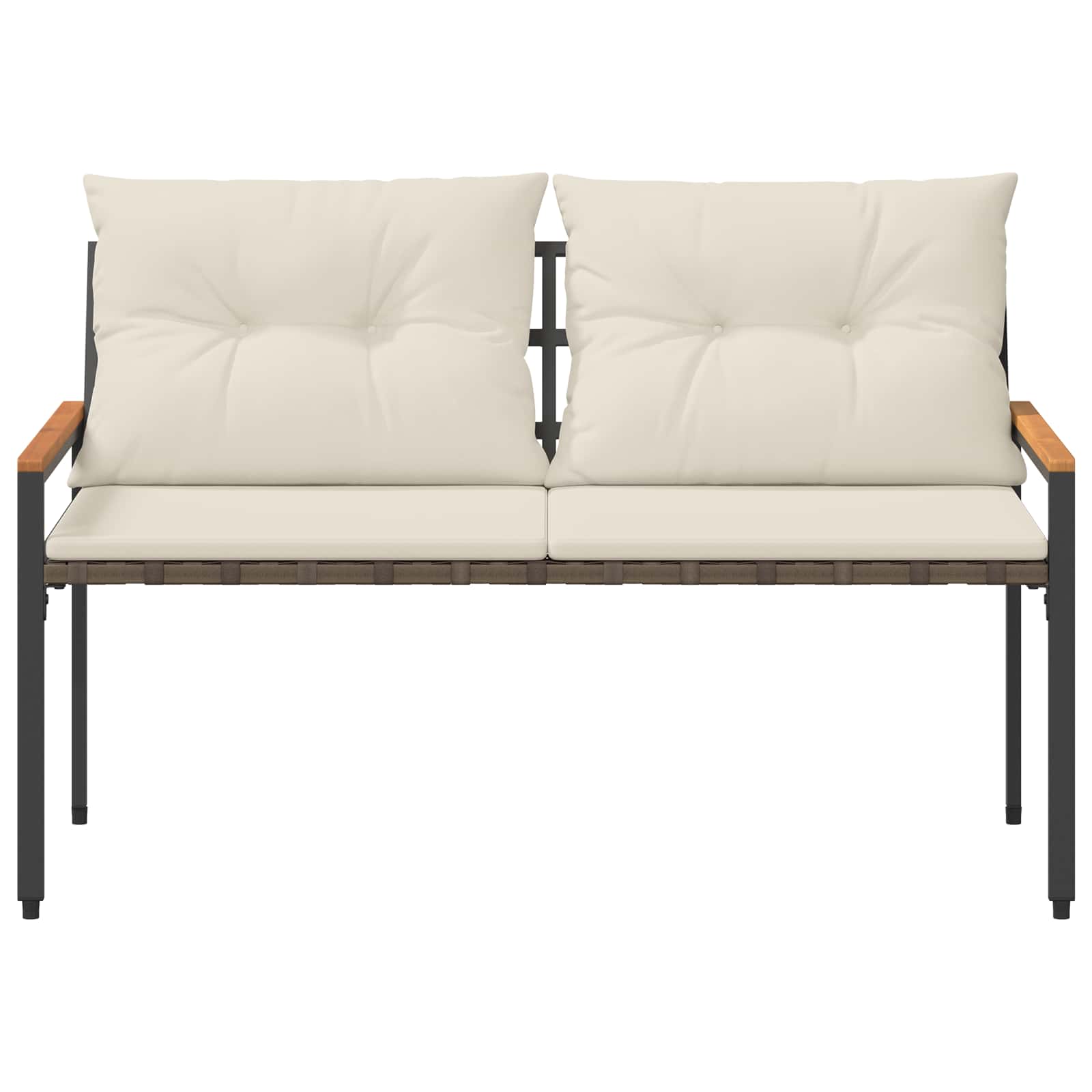 vidaXL Ławka ogrodowa 2 -Seater 116 x 67,5 x 72 cm polirattan