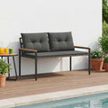 vidaXL Ławka ogrodowa 2 -Seater 116 x 67,5 x 72 cm polirattan