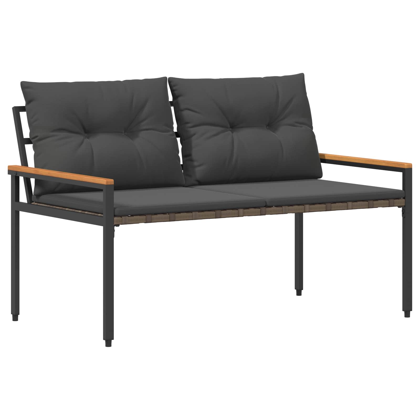 vidaXL Ławka ogrodowa 2 -Seater 116 x 67,5 x 72 cm polirattan
