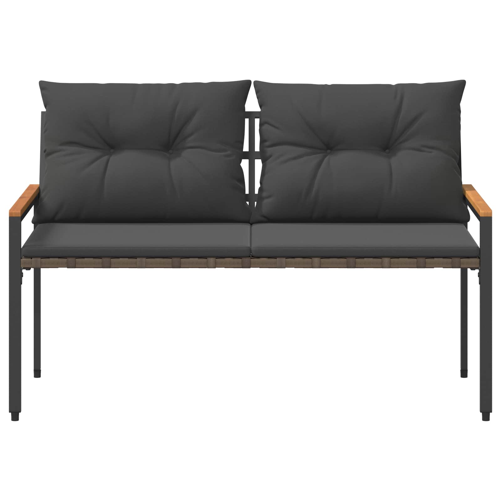 vidaXL Ławka ogrodowa 2 -Seater 116 x 67,5 x 72 cm polirattan