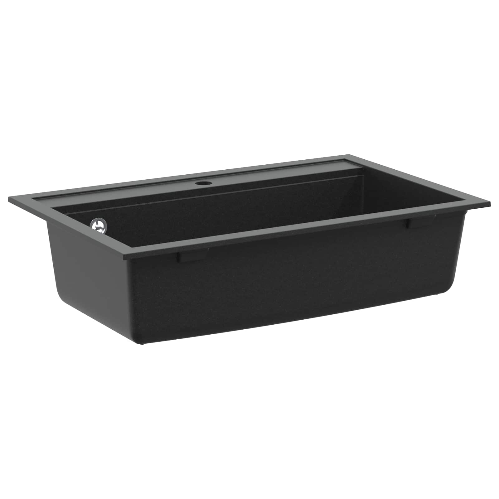 vidaXL Zlew Czarny 795 x 505 mm Granit